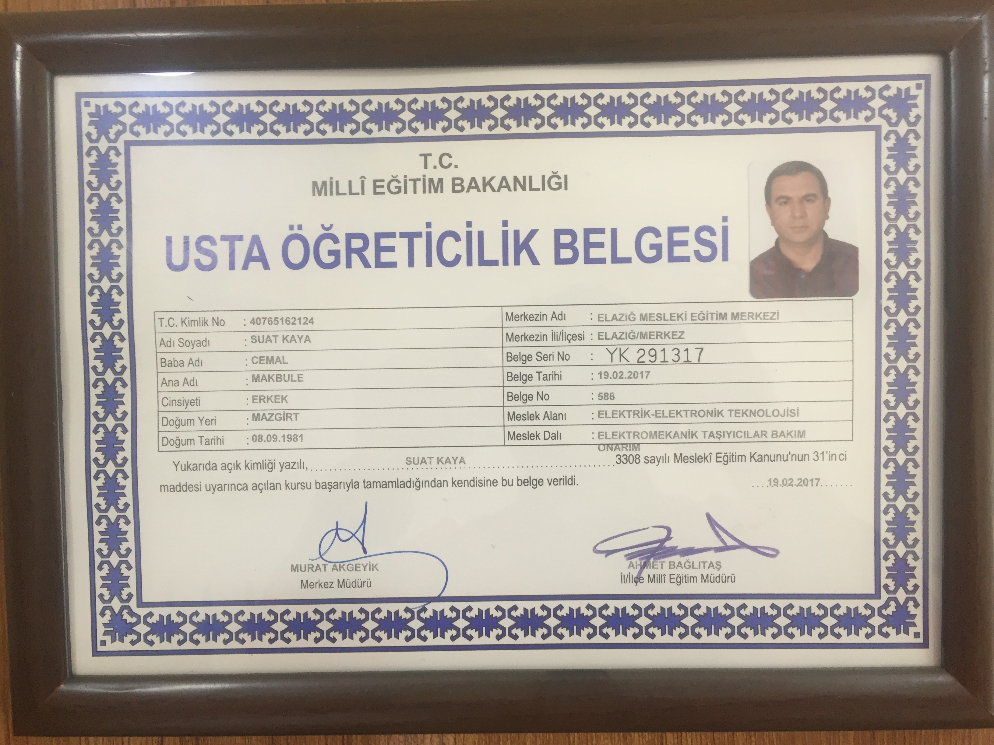 USTA ÖĞRETİCİLİK BELGEMİZ